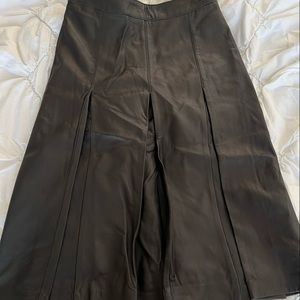 Halogen real leather midi skirt, NWT